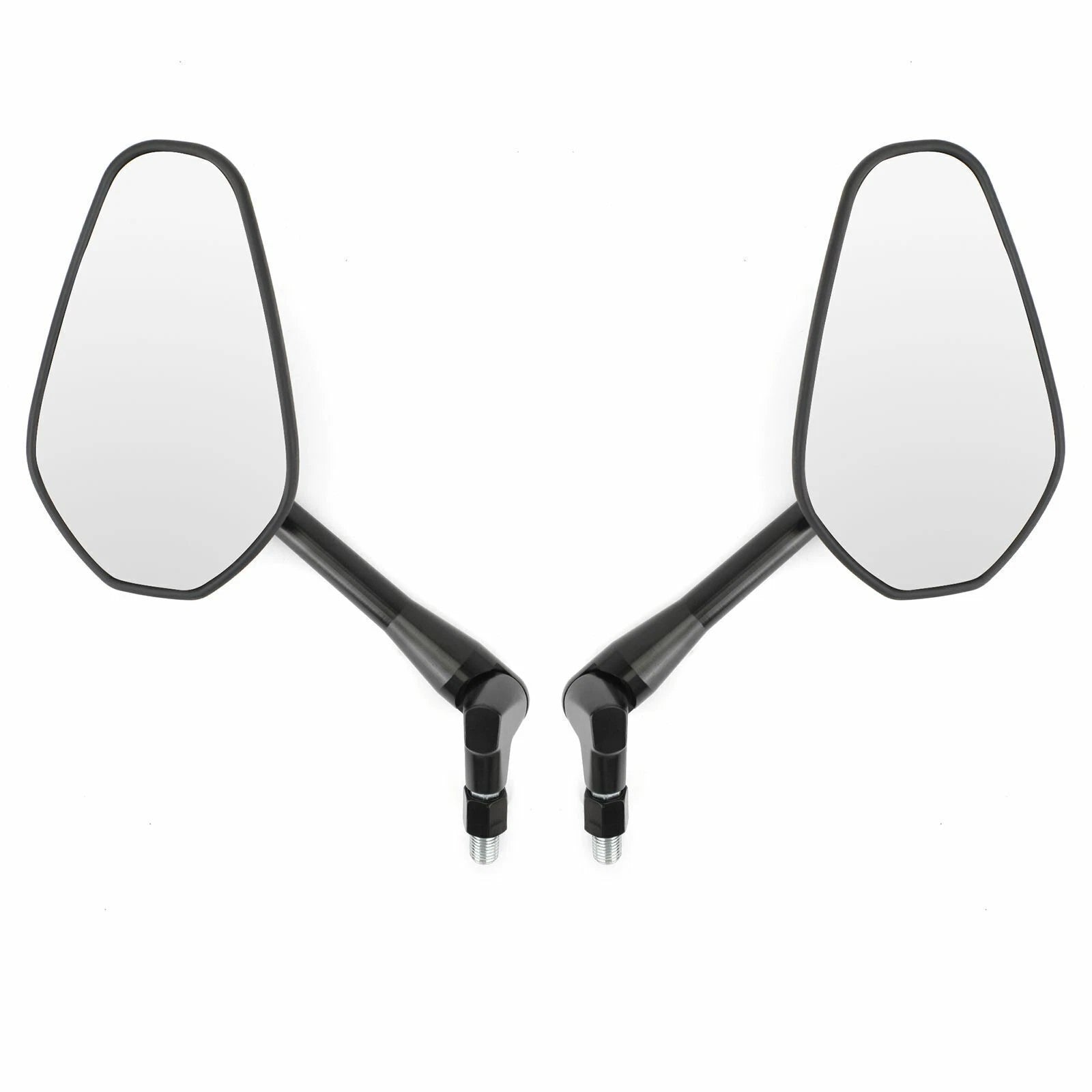 Pair M10 Rearview Mirrors for Motorcycle Universal (Custom Cruiser, Cafe Racer)