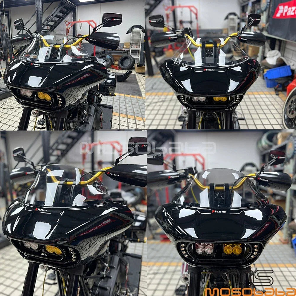 Front Fairing Windshield w/Bracket Mounts for Softail Low Rider S 20-25