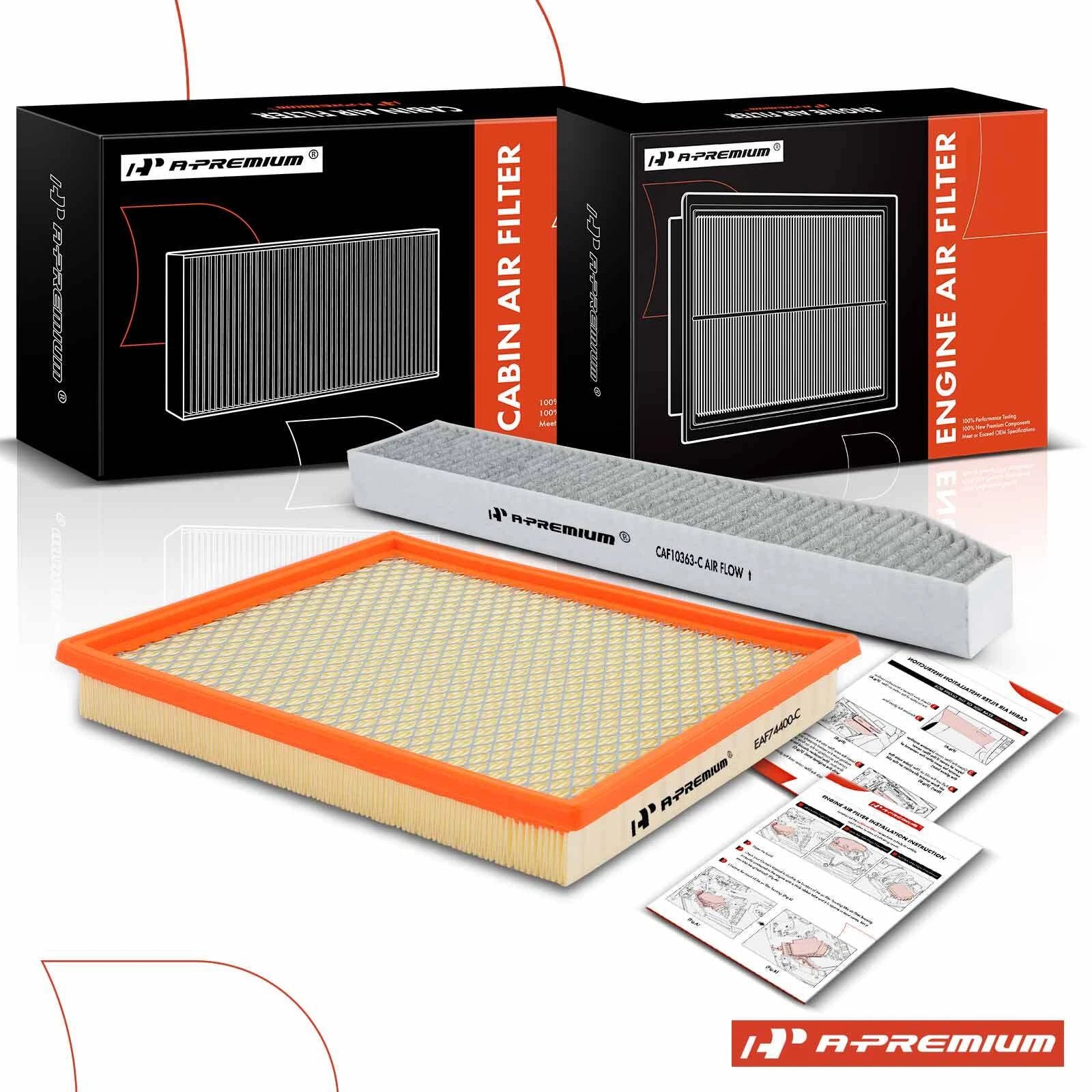 2Pc Engine & Cabin Air Filter for Jeep Grand Cherokee 