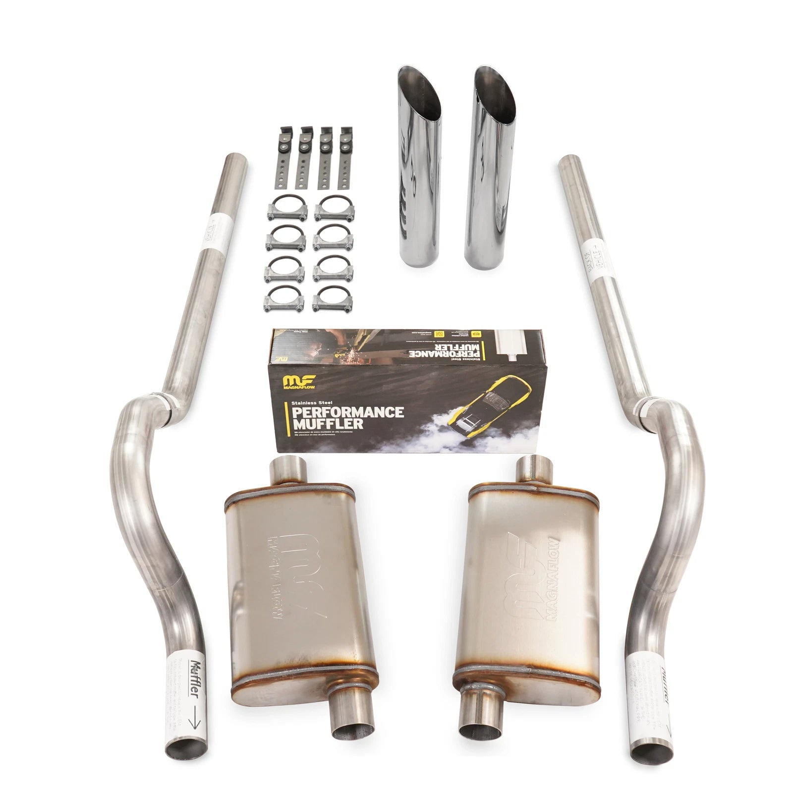 Dual Exhaust Kit for Mopar B Body (1962–1974) Stainless Rear Exit