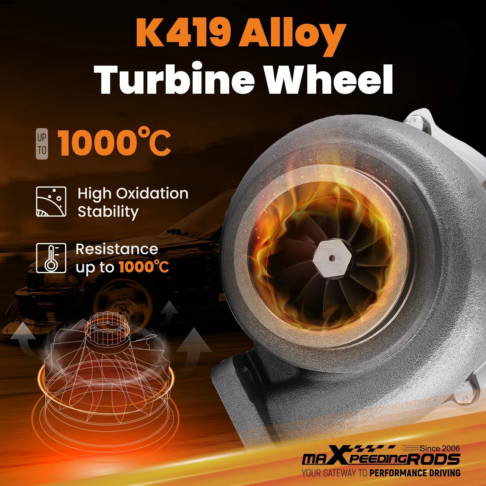 T76 Billet Turbocharger T4 0.96 A/R 500Hp for V6 V8 (Fits )
