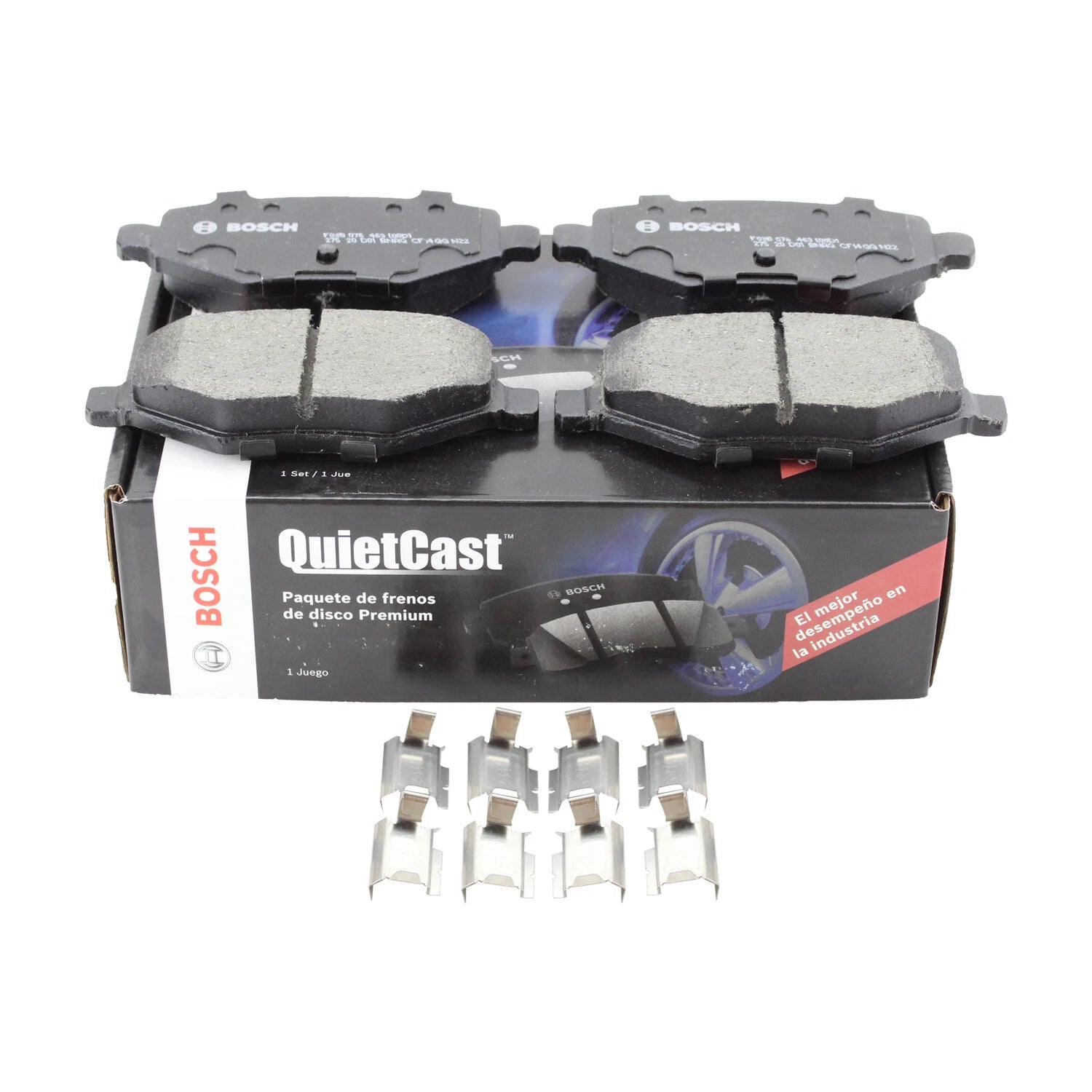 Set of 4 Bosch Rear Ceramic Brake Pads for Ford Edge Explorer Flex Lincoln MKS MKT MKX (2007–2020)