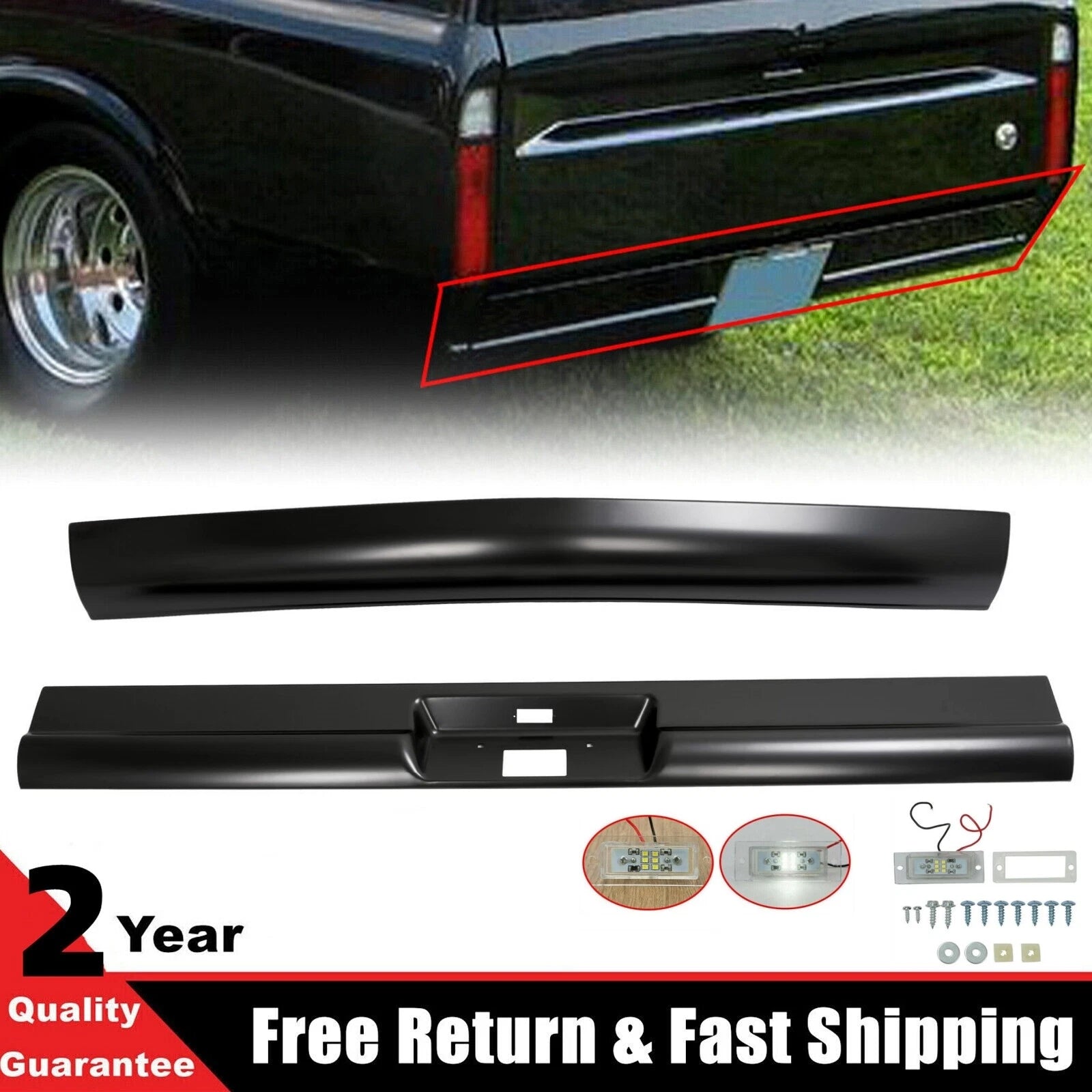 Roll Pan for Chevrolet C10 Suburban C10 Pickup (1967–1972) - Black