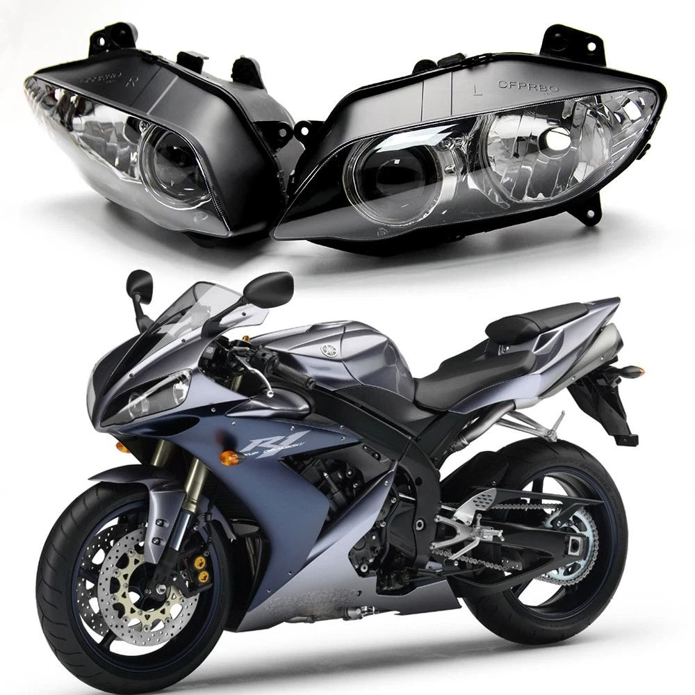 Set of 2 Headlight Assembly for Yamaha YZF R1 (2004–2006)