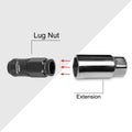 20Pc M12X1.25 Black JDM Open End Cone Wheel Lug Nuts + Spline Locks + Key