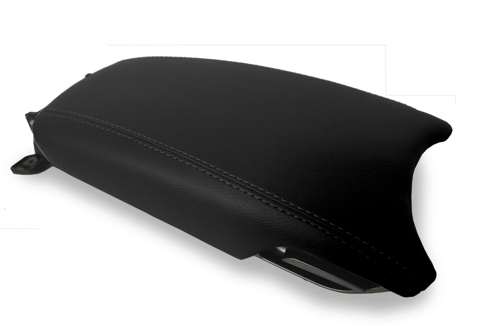 Leather Center Console Armrest Cover for Hyundai Azera (2012–2017) Black