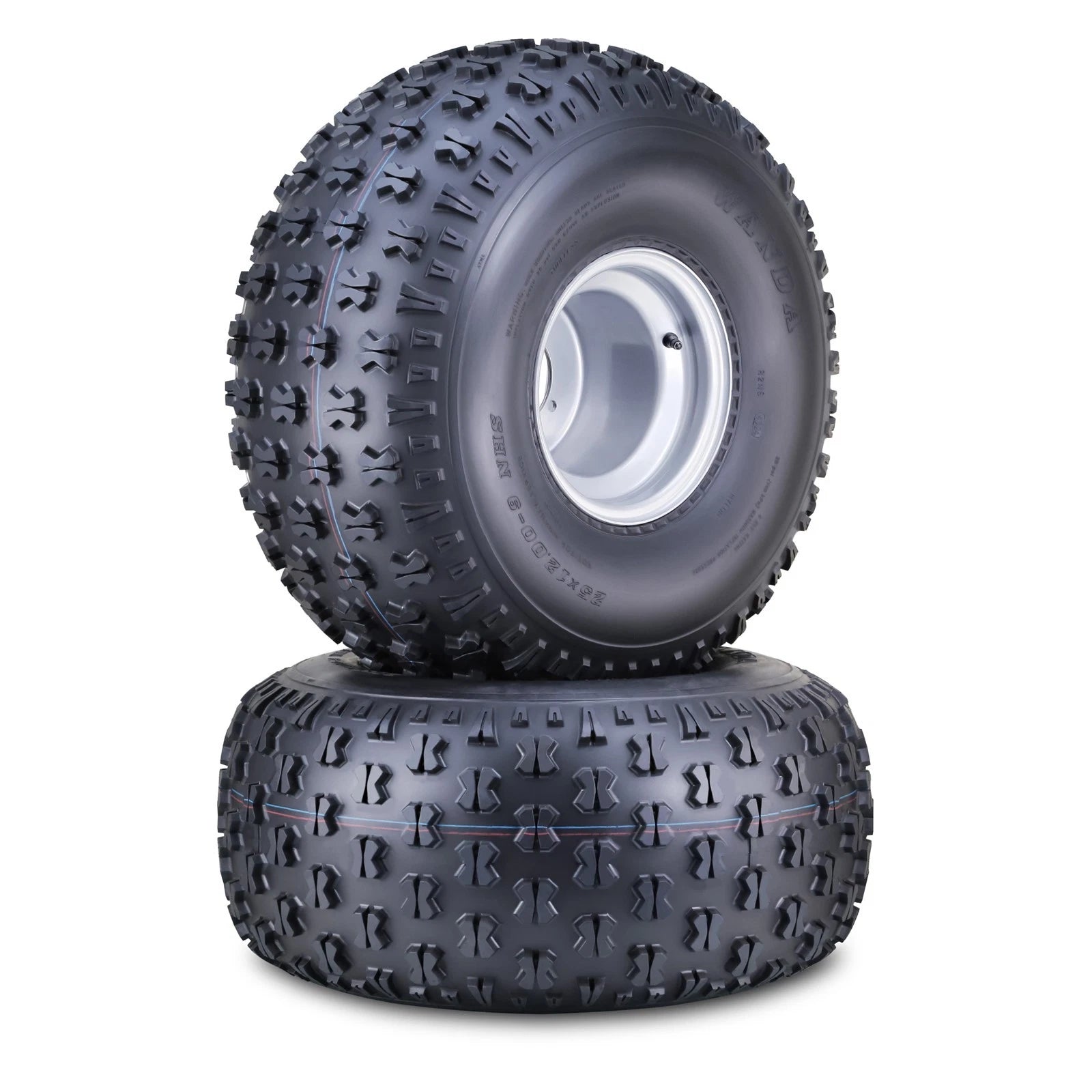 2 Wanda ATV Tires 25X12-9 with 4X110mm PCD for ATV