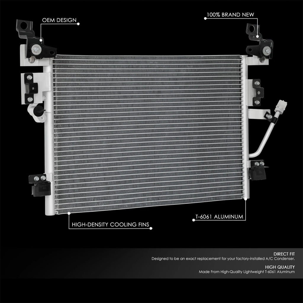 A/C Condenser for Toyota Tacoma (1995–1997) OE Style Aluminum