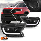 Switchback LED DRL Dual Projector Headlights for Ford Ranger (2019–2022)