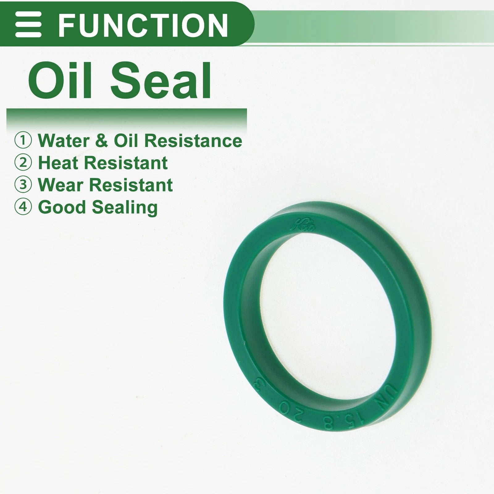 Set of 5 Oil Seal Rotary Shaft Seal TPU 15.8x20x3mm High Pressure