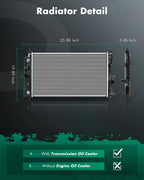 Aluminum Radiator for Chevy Cruze (2011–2015) Automatic Trans 13197