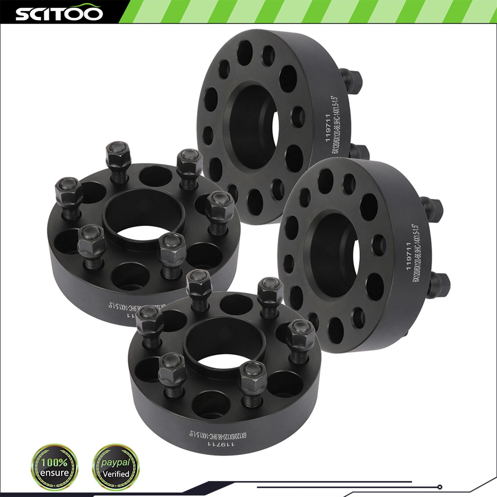 4X 6x120 1.5" Wheel Spacers 14x1.5 for Chevy Colorado Blazer GMC Canyon (2004–2023)