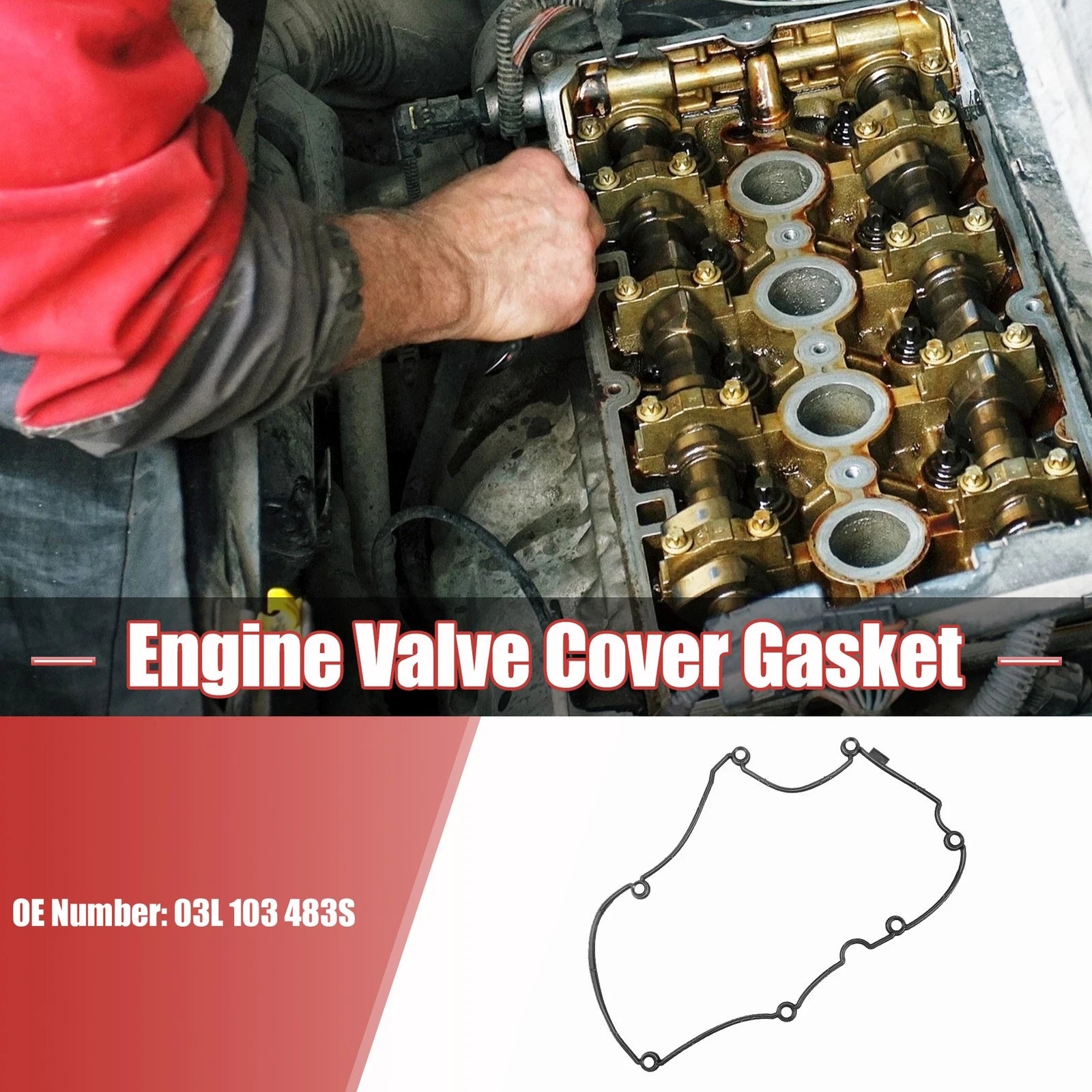 Engine Valve Cover Gasket for Volkswagen Jetta (2009–2014) 03L 103 483S