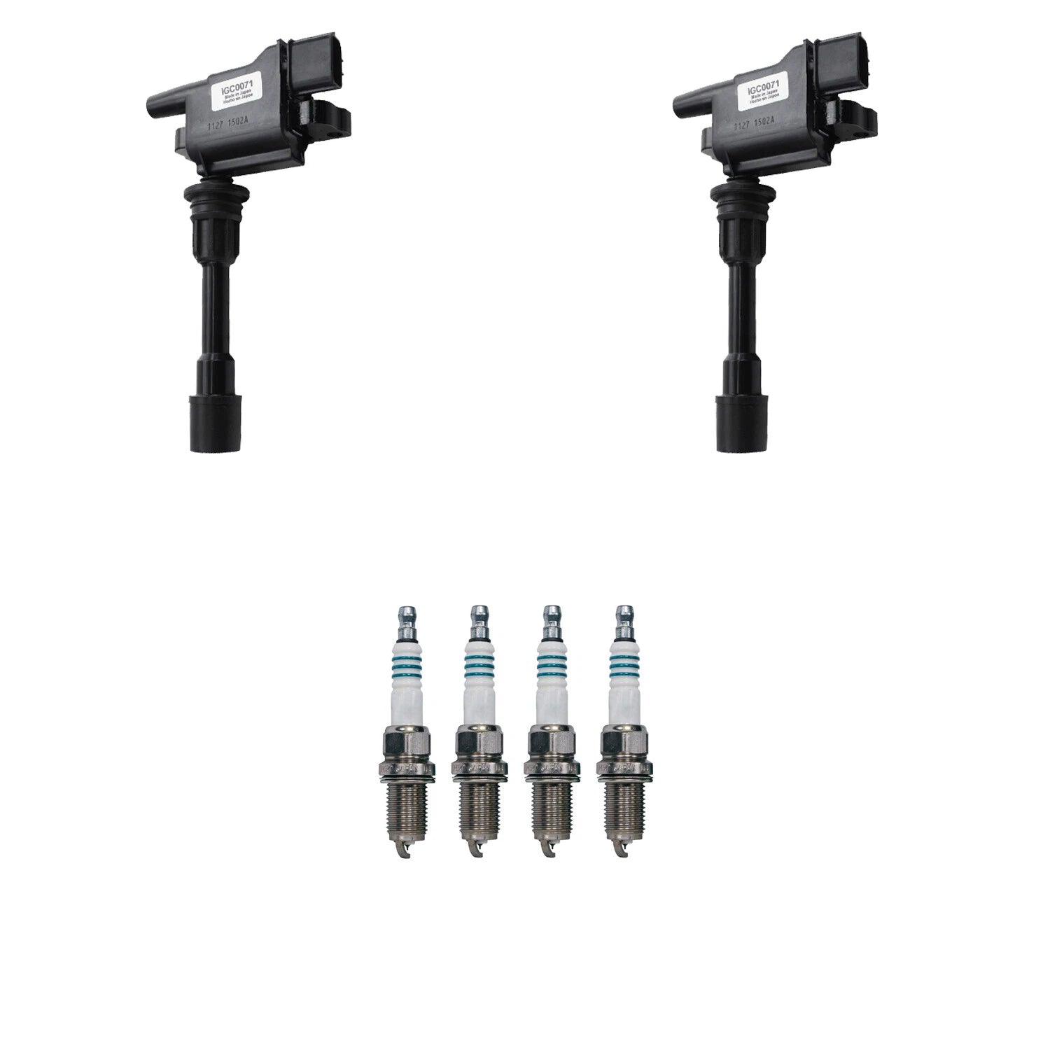 Set of 2 Ignition Coils & 4 Spark Plugs for Mazda Protege5 (2001–2003)