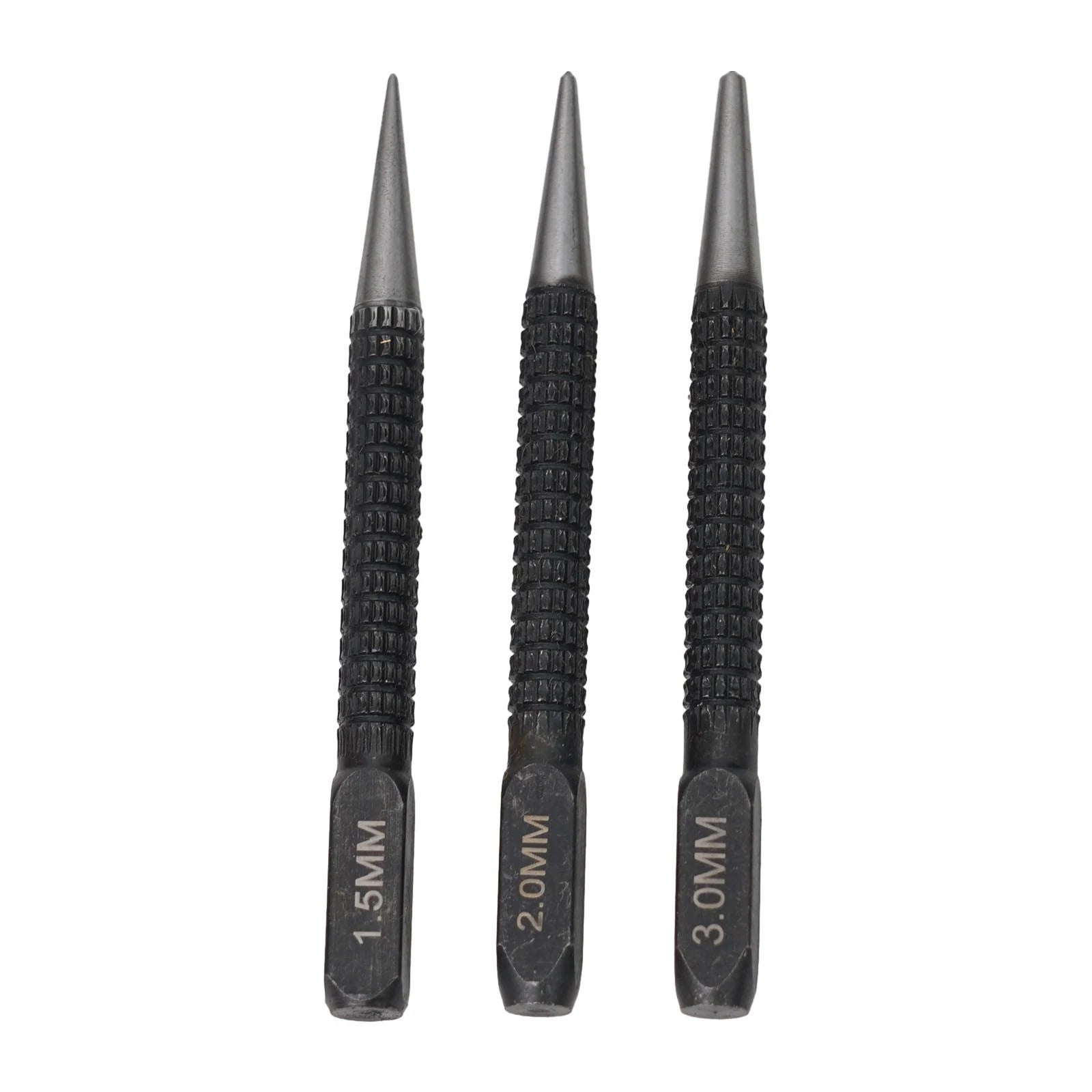 Marking Center Punch Set of 3 - 1.5mm, 2mm, 3mm Alloy Steel