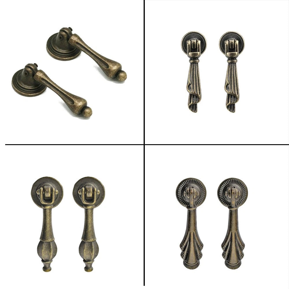 2X Vintage Cabinet Pull Handles for Kitchen Cupboard Drawer (Fits )