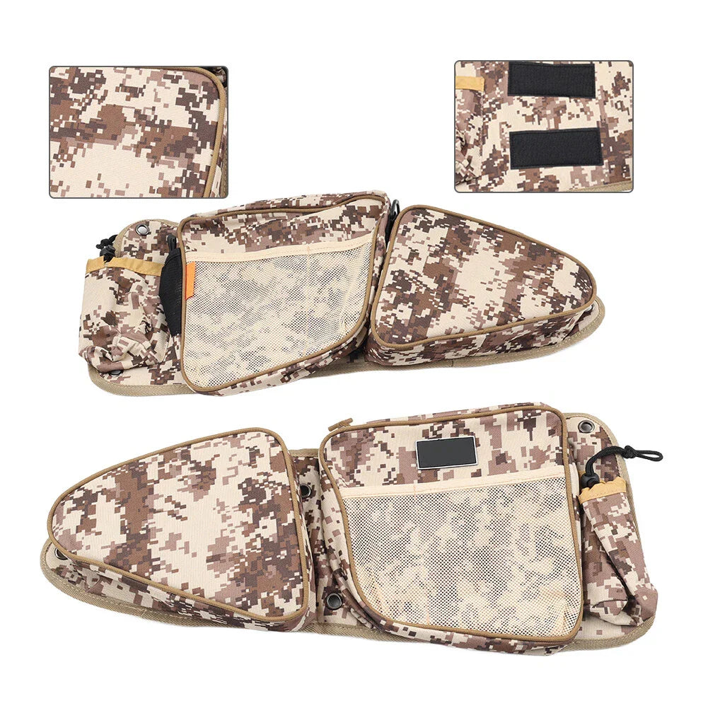 Front Side Door Storage Bags with Knee Pad for Polaris RZR XP 4 1000 Turbo S (2014-2023)