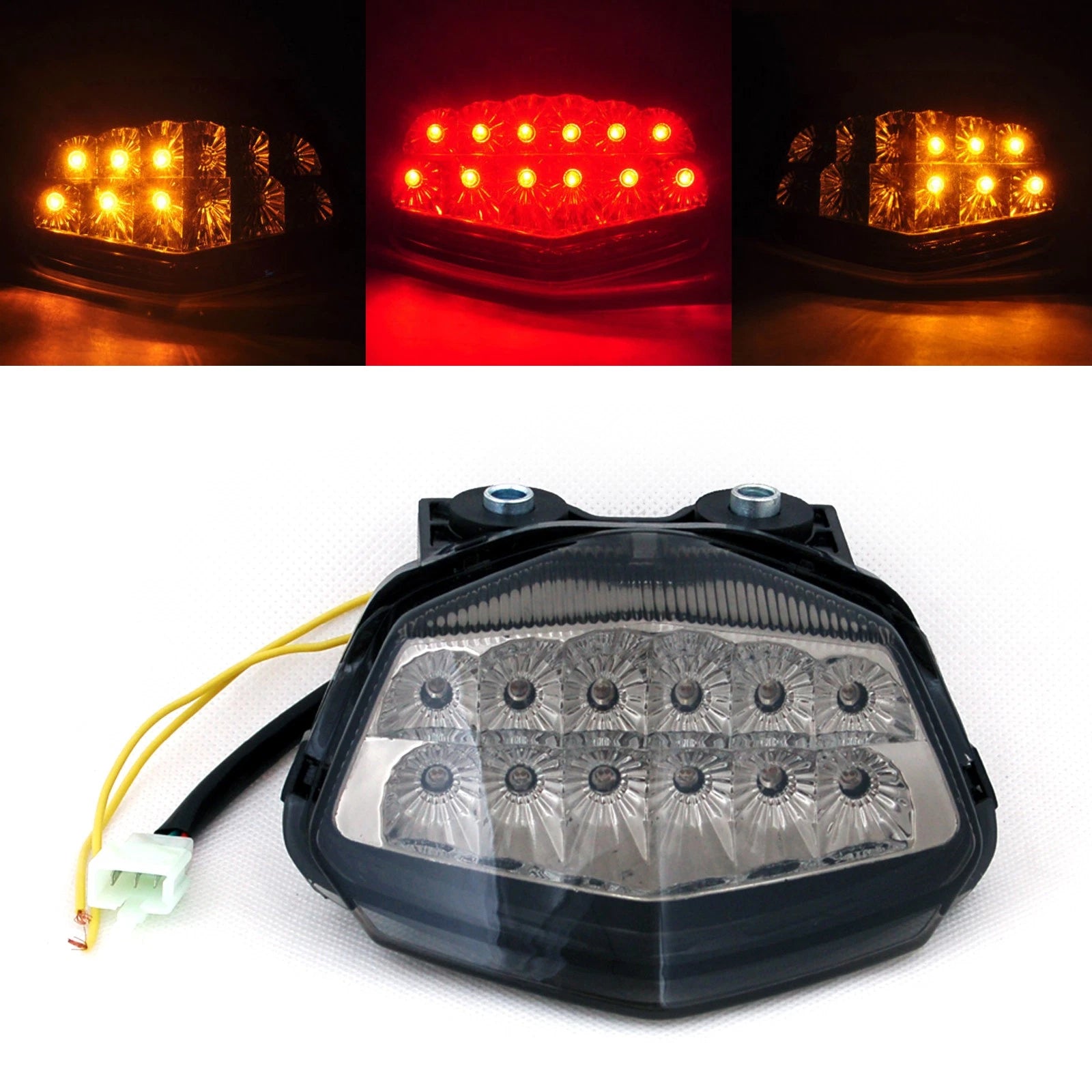 Integrated LED Tail Light Turn Signals for Kawasaki Ninja 250R EX250 (2008–2012)