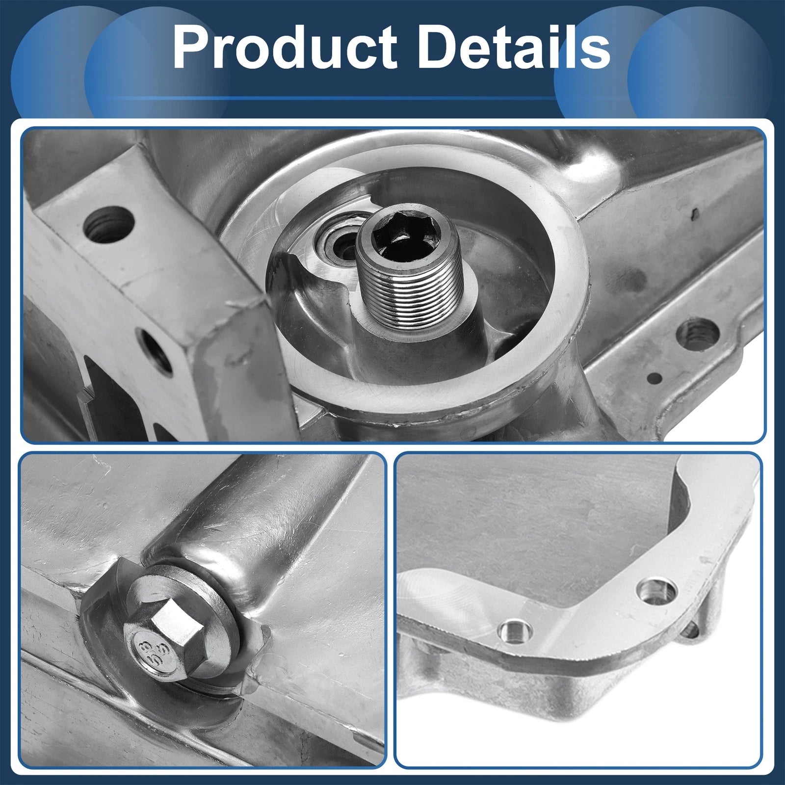 1 Pc Engine Oil Pan No.12579273 for Chevrolet Express 2500 (2003–2007) Aluminum