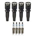 Set of 4 Ignition Coils & Spark Plugs for Ford Escape, Focus (2003–2012)