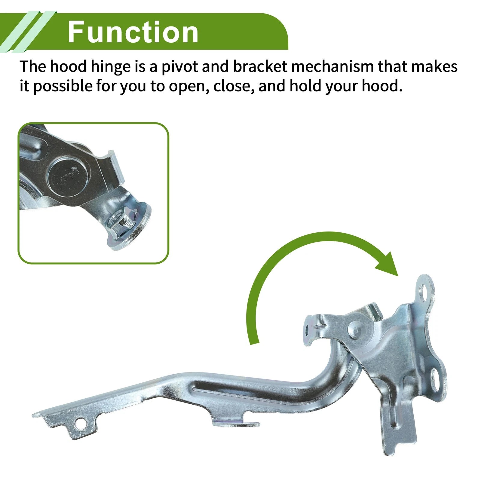 Hood Hinges Set of 2 for Toyota Venza (2009–2017) No. 534100T010