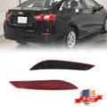 2X Red Lens Rear Bumper Reflector Lights for Chevrolet Cruze (2016–2019)