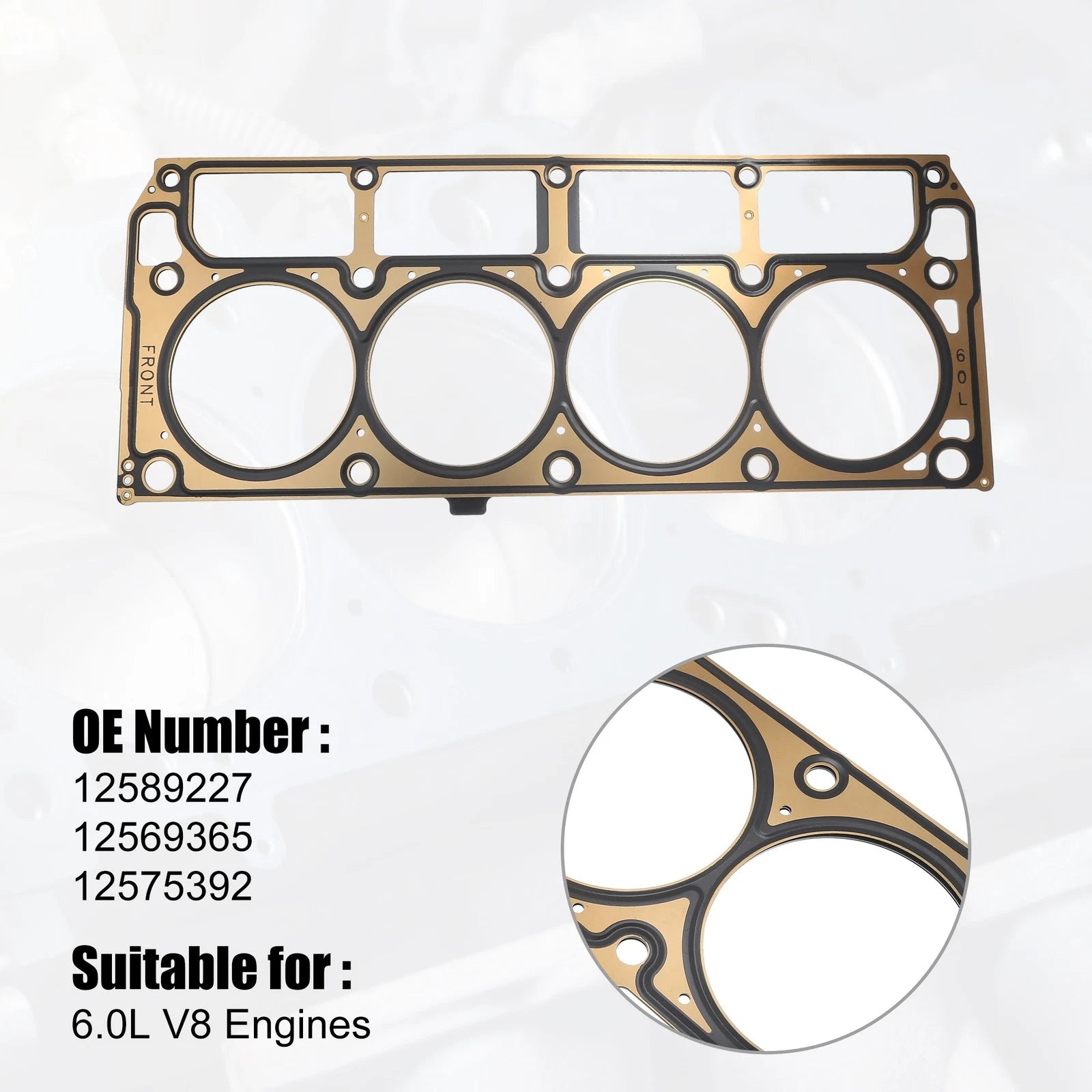 Cylinder Head Gasket No. 12589227 for Cadillac Escalade, Chevrolet 
