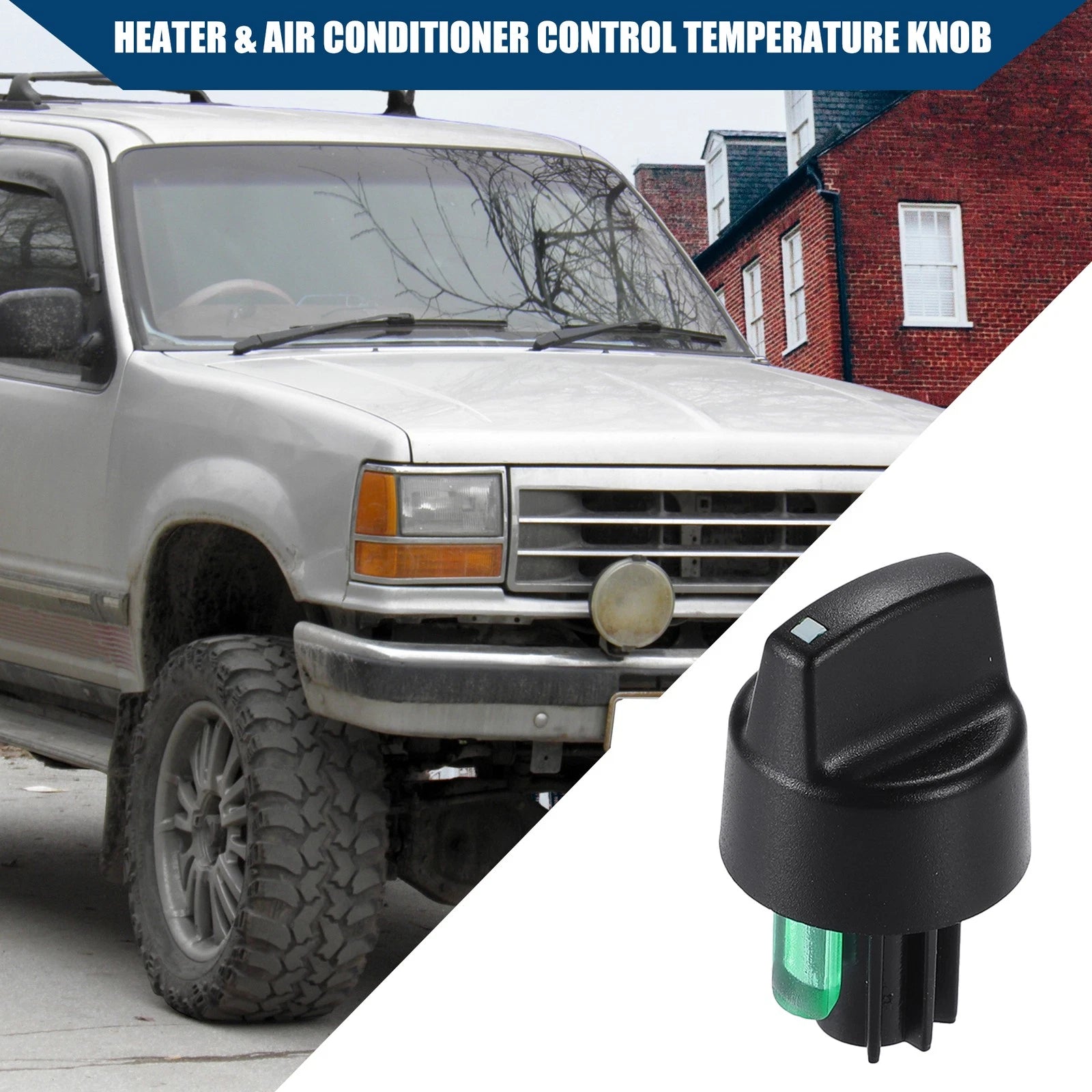 Air Conditioner Switch Knob for Ford E150 E250 (1993–1996) Plastic Black