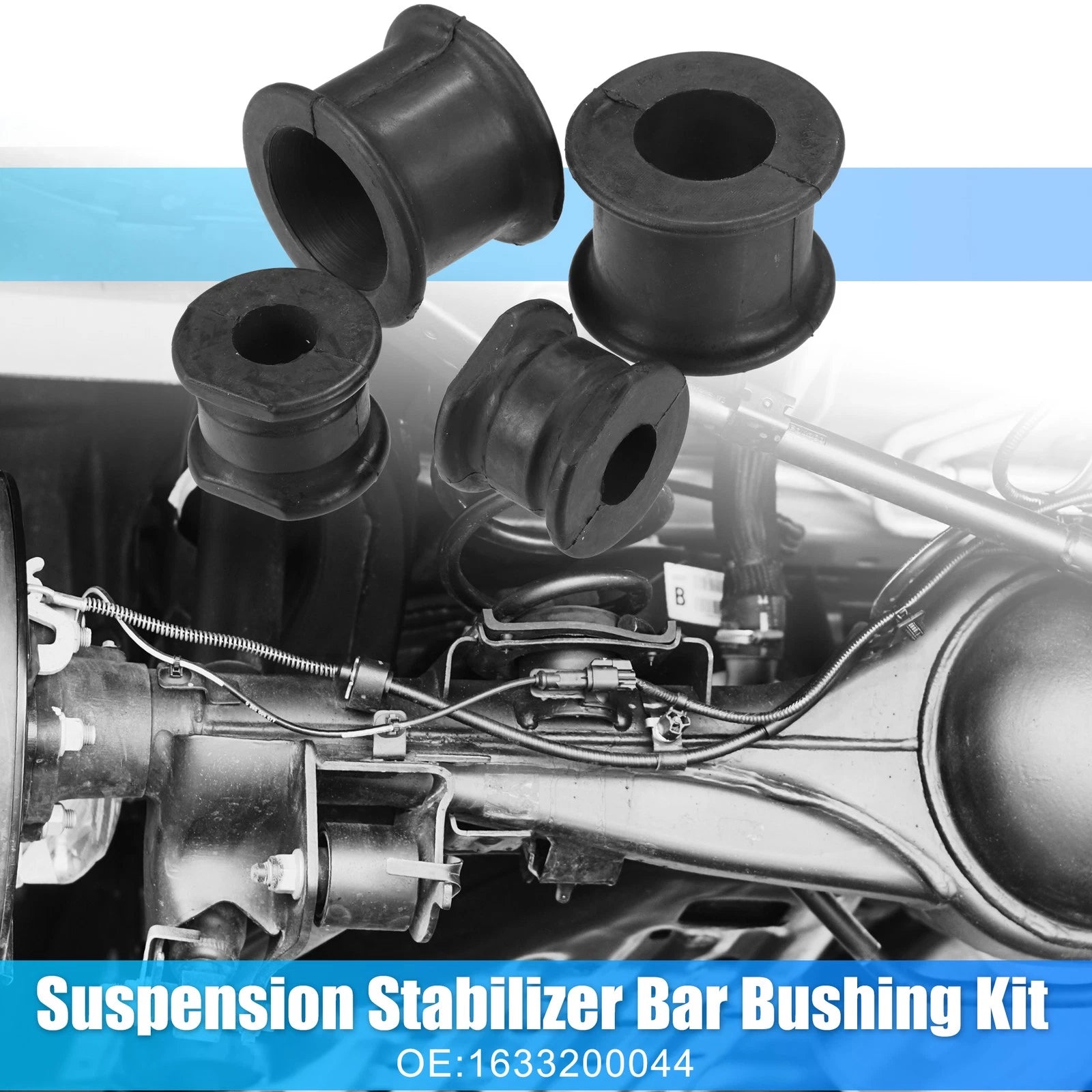 Set of 4 Suspension Stabilizer Bar Bushings No. 1633200044 for Mercedes-Benz 