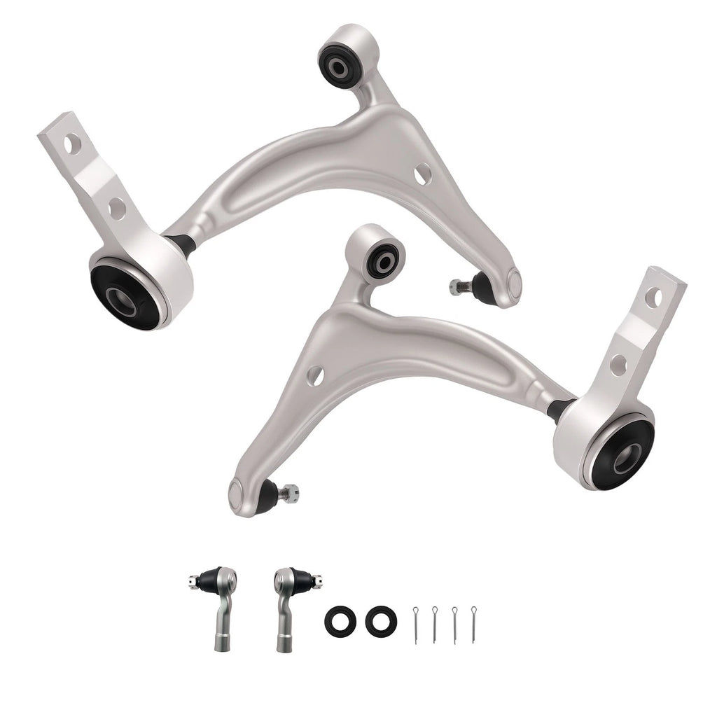 Set of 4 Front Lower Control Arms Ball Joint Tie Rod Ends for Nissan Altima (2002–2006)