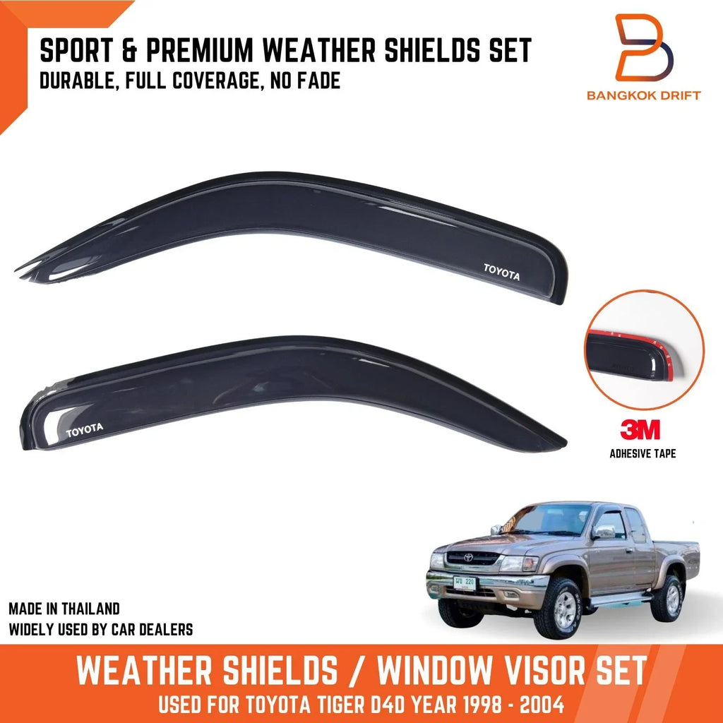 Weathershields Window Visors for Toyota Hilux Single Cab Ute (1997-2005)