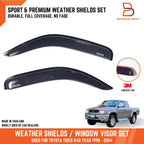 Weathershields Window Visors for Toyota Hilux Single Cab Ute (1997-2005)