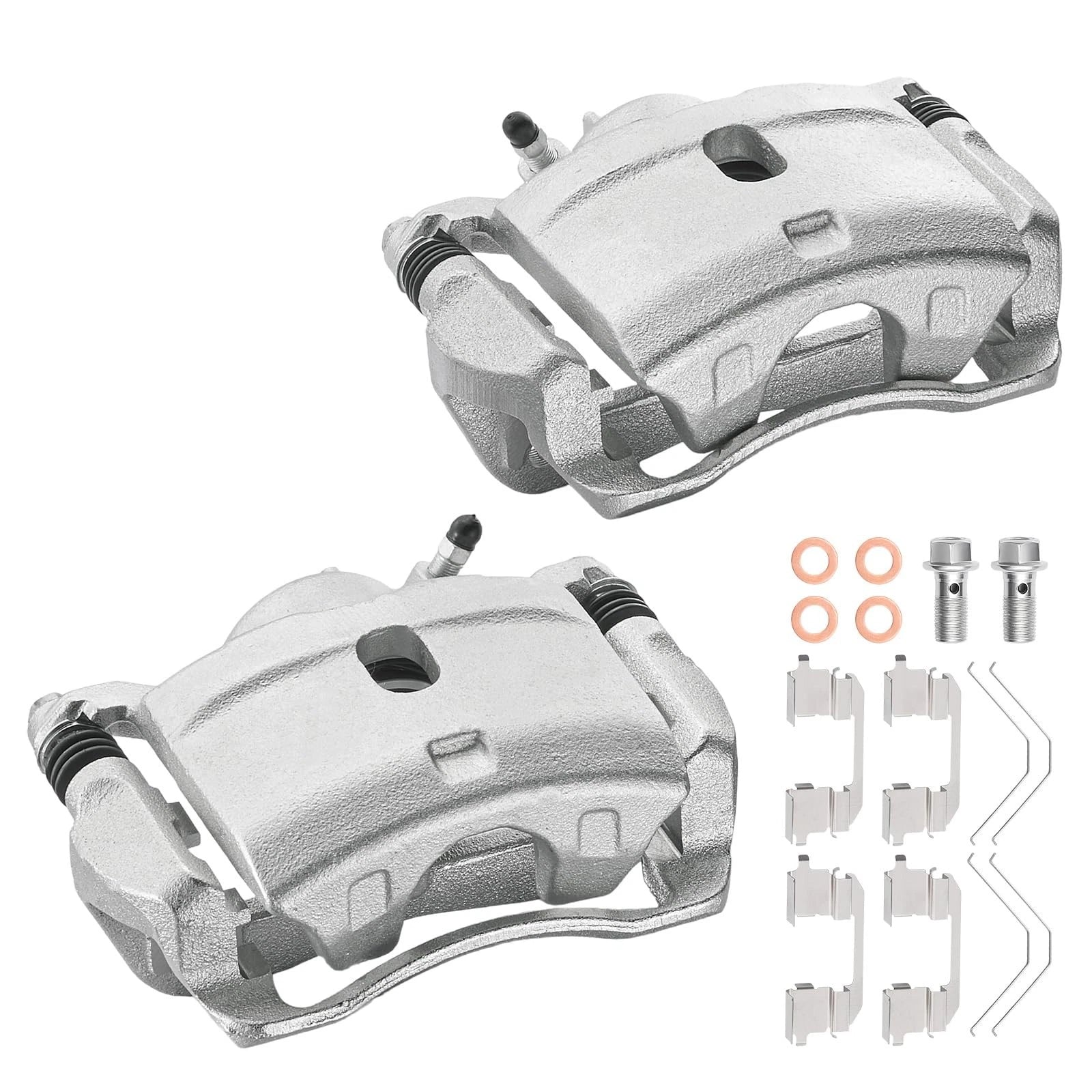 Front Brake Calipers w/ Bracket Pair for Honda CR-V (2002-2004)
