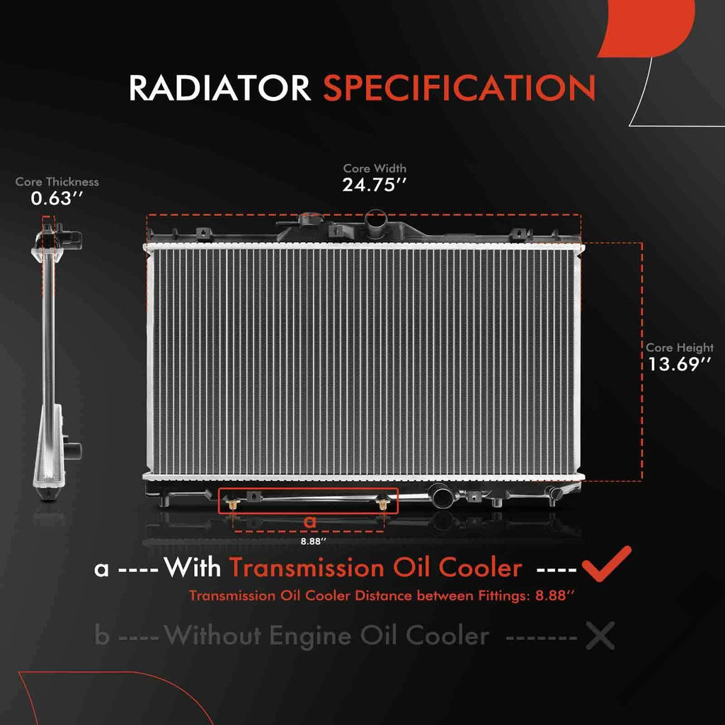 Radiator with Oil Cooler for Toyota Corolla (1998–2002)