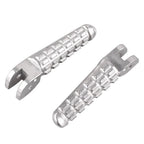 Front Footpegs Footrests Kit for Ducati Monster 696 796 (2009–2013) Silver
