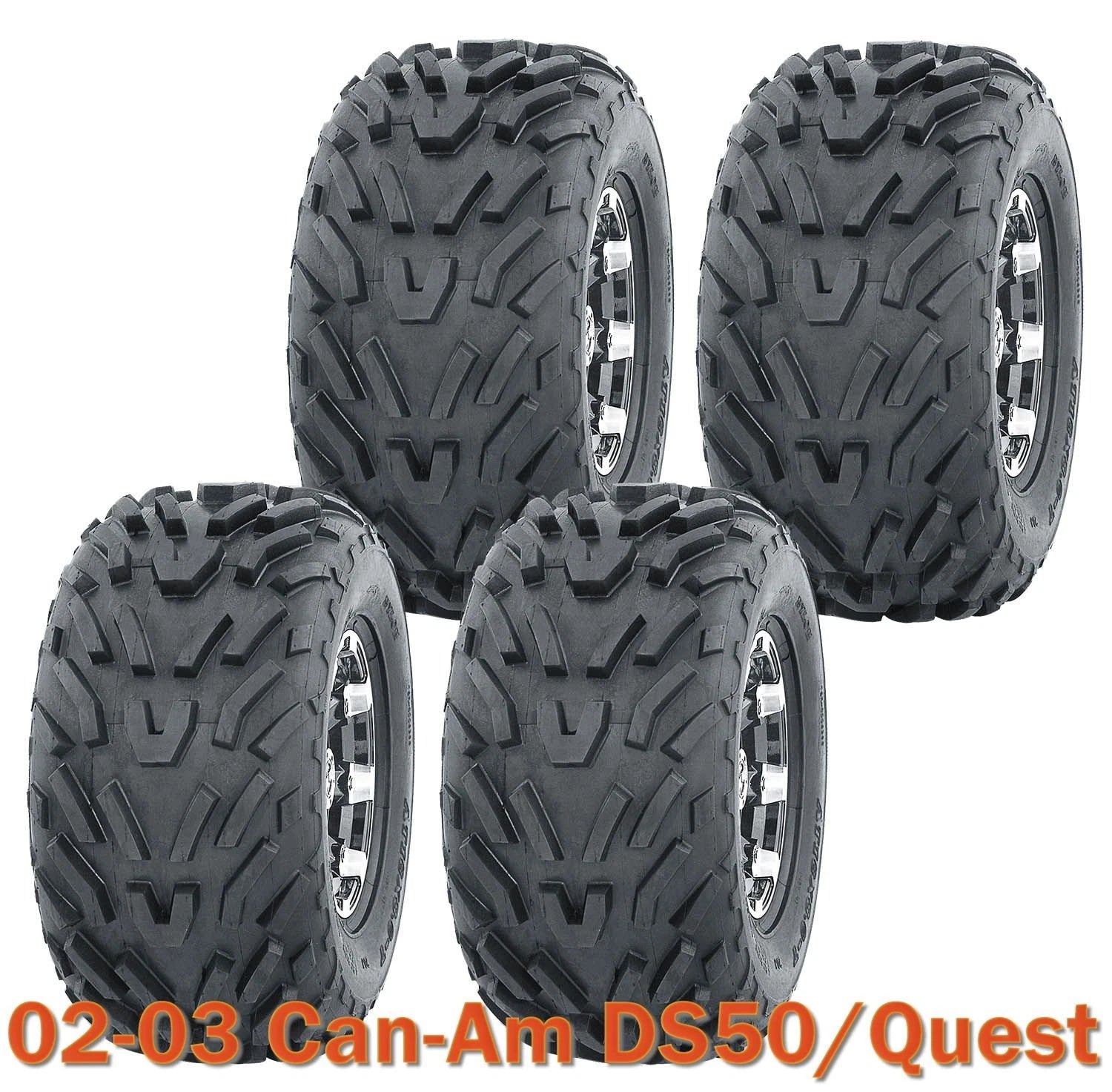 Set of 4 Tires 16x8-7 4PR for Can-Am DS50/Quest ATV (2002–2003)