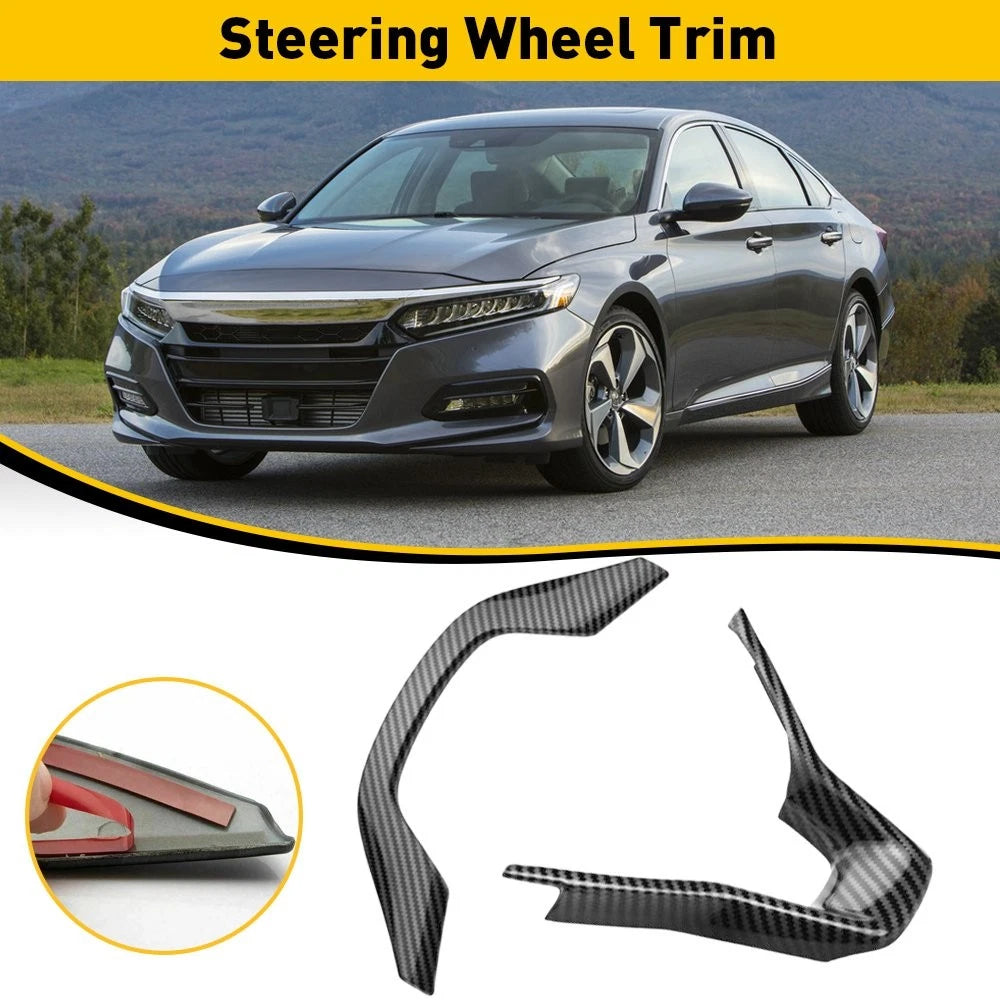 Carbon Steering Wheel Frame Cover Trim for Honda Accord (2018–2022)