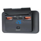 12V USB Outlet 4-Port Car Charger with Dual PD3.0 & QC3.0