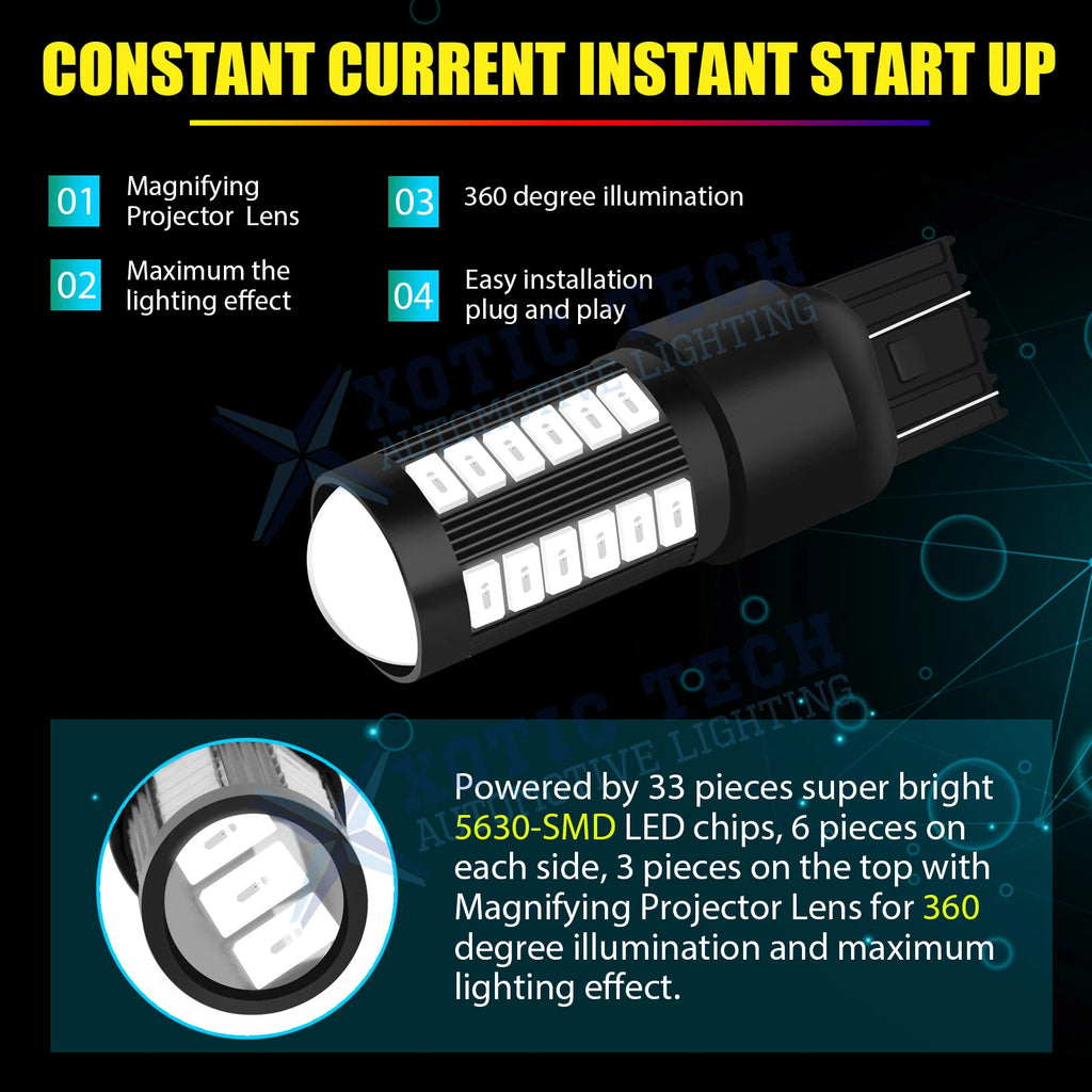 Red LED Brake Tail Turn Signal Bulb for Dodge (2014-2020)