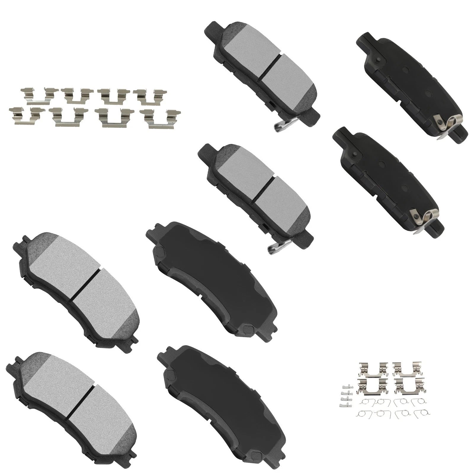Set of 4 Front & Rear Brake Ceramic Pads for Nissan Rogue (2014–2017)