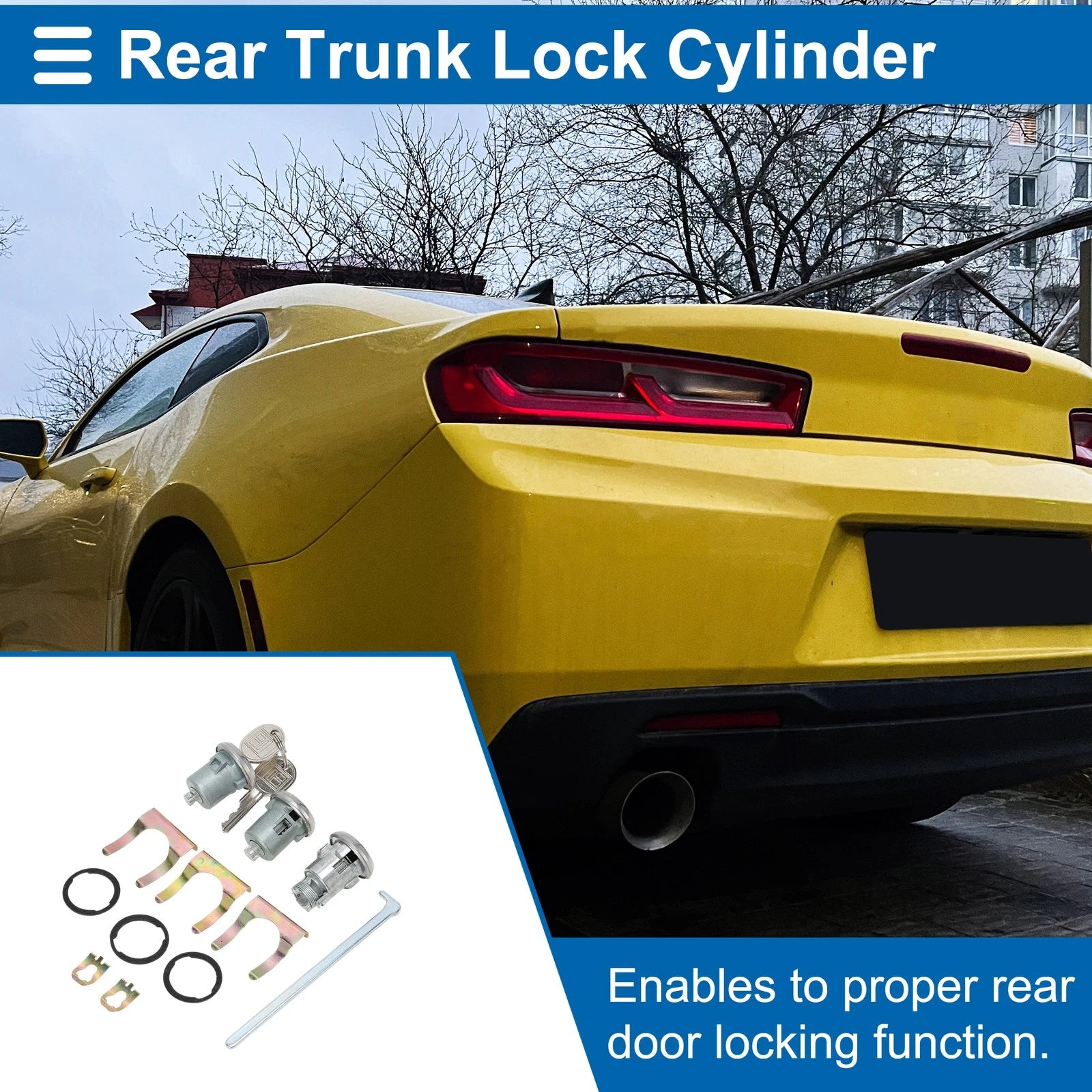 Trunk Lock Cylinder Set w/Tailgate Lock & Keys for Buick Special (1963)