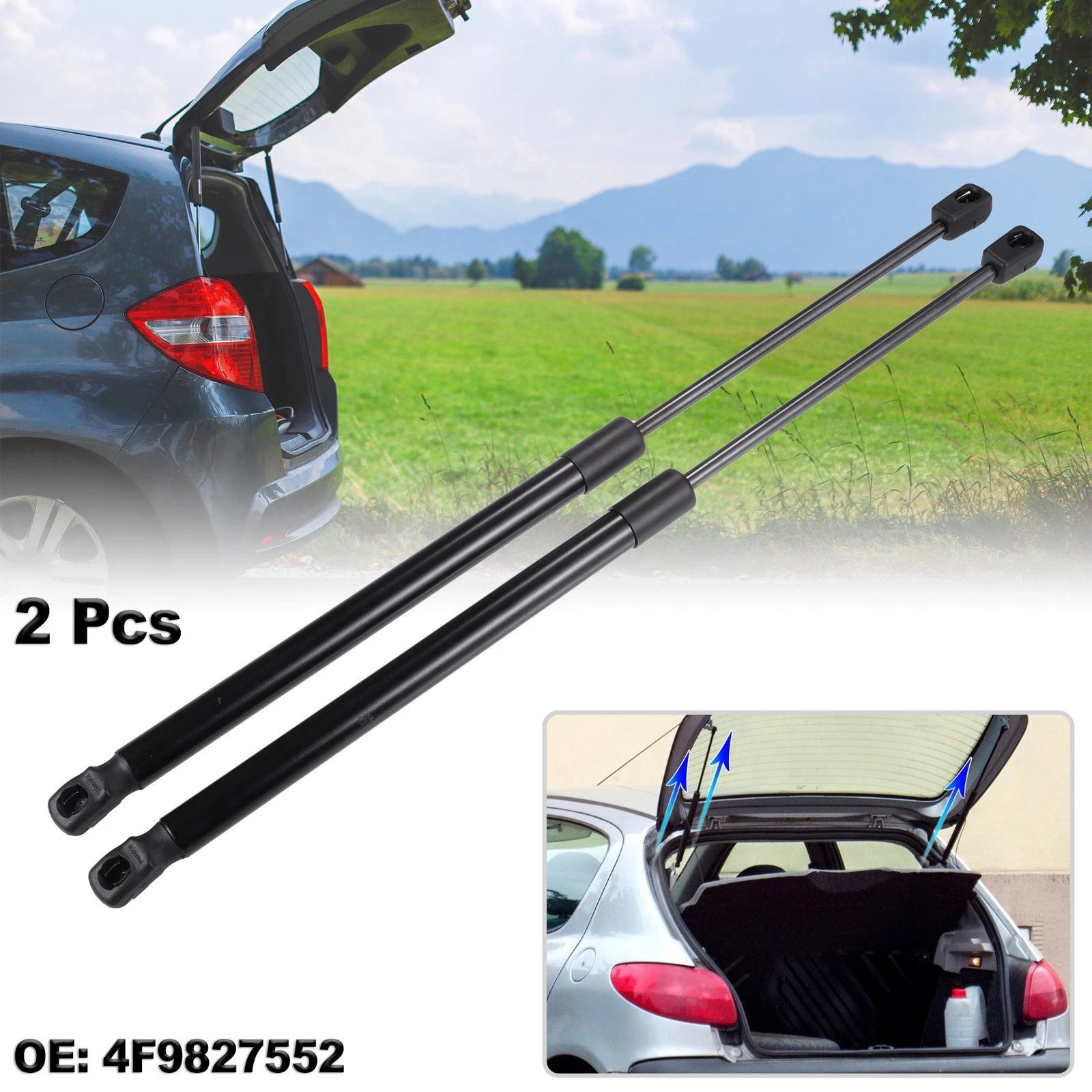 2X Rear Hatch Liftgate Gas Struts for Audi C6 Estate (2005–2011)