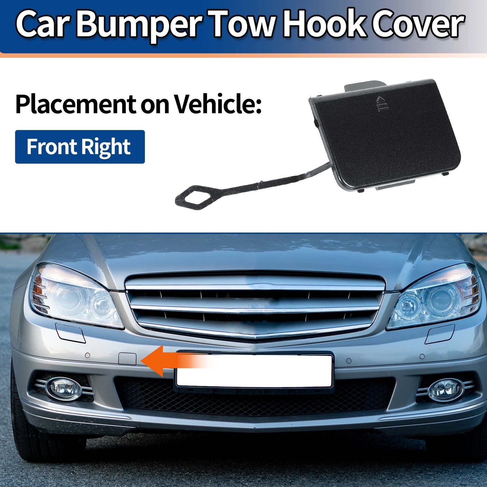 Tow Hook Cover for Mercedes-Benz C-Class W204 (2007–2014) No.A2048850124