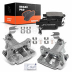 Set of 2 Rear Disc Brake Calipers & Ceramic Pads for Acura TSX (2004–2014)