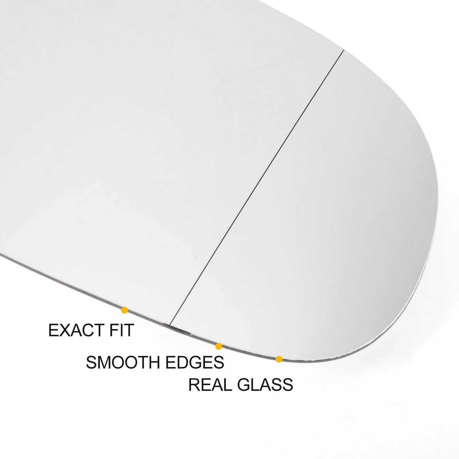 Right Side White Heated Mirror Glass for Mitsubishi Carisma (1995–2006)
