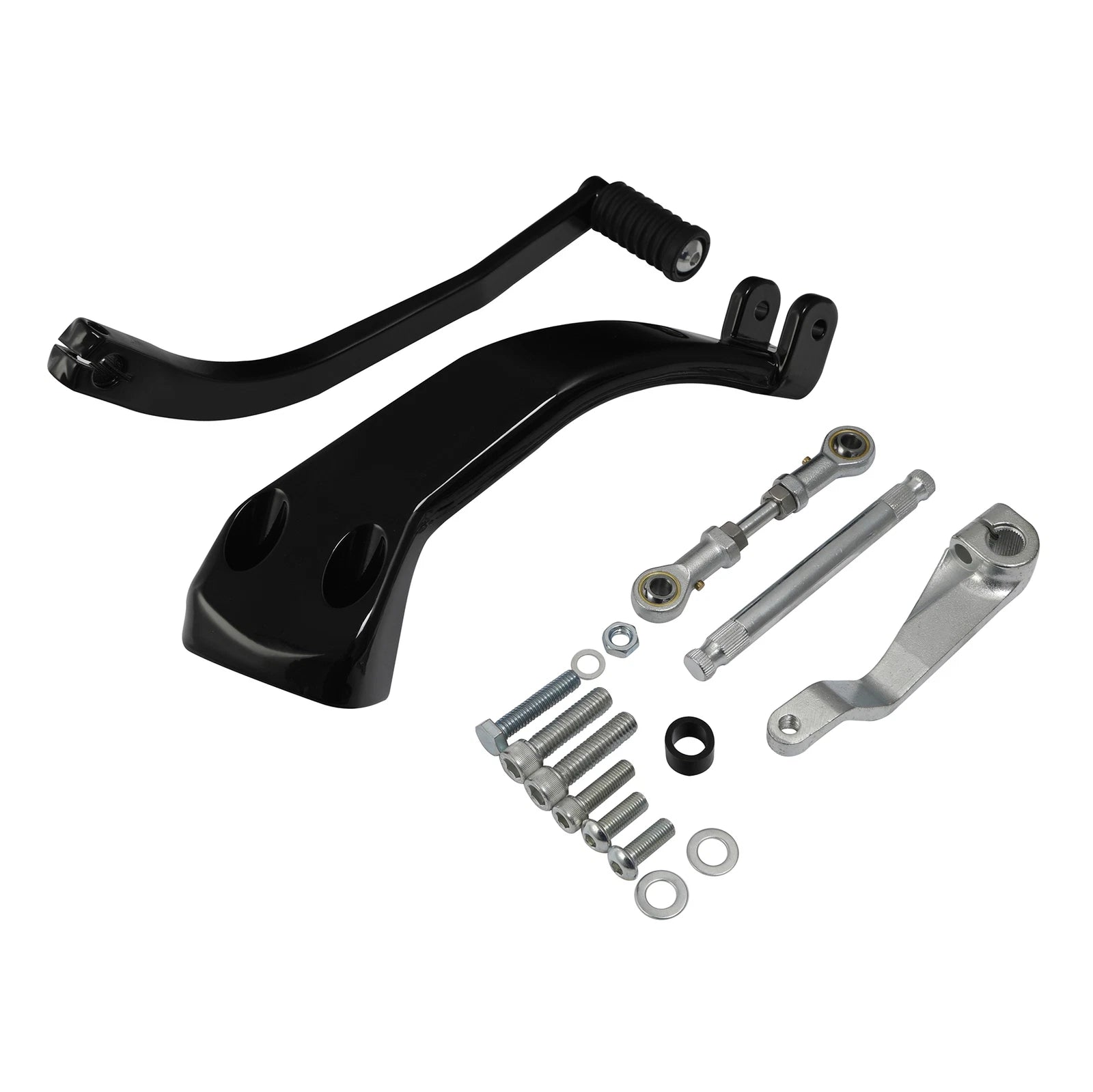 Black Mid-Controls Shifter Brake Pegs for Harley Fat Bob (2018–2023)
