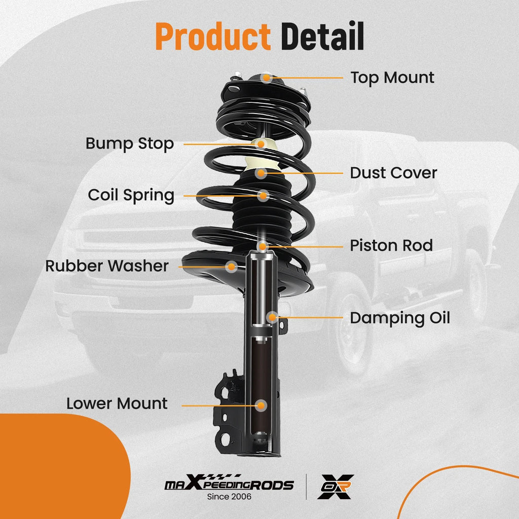 Front & Rear Struts w/Coil Spring Assembly for Toyota Camry ES300 (1997–2001)