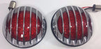 LED Tail Lights Flush Fit for 1933–1936 Ford Hot Rod Chrome Finned Grill