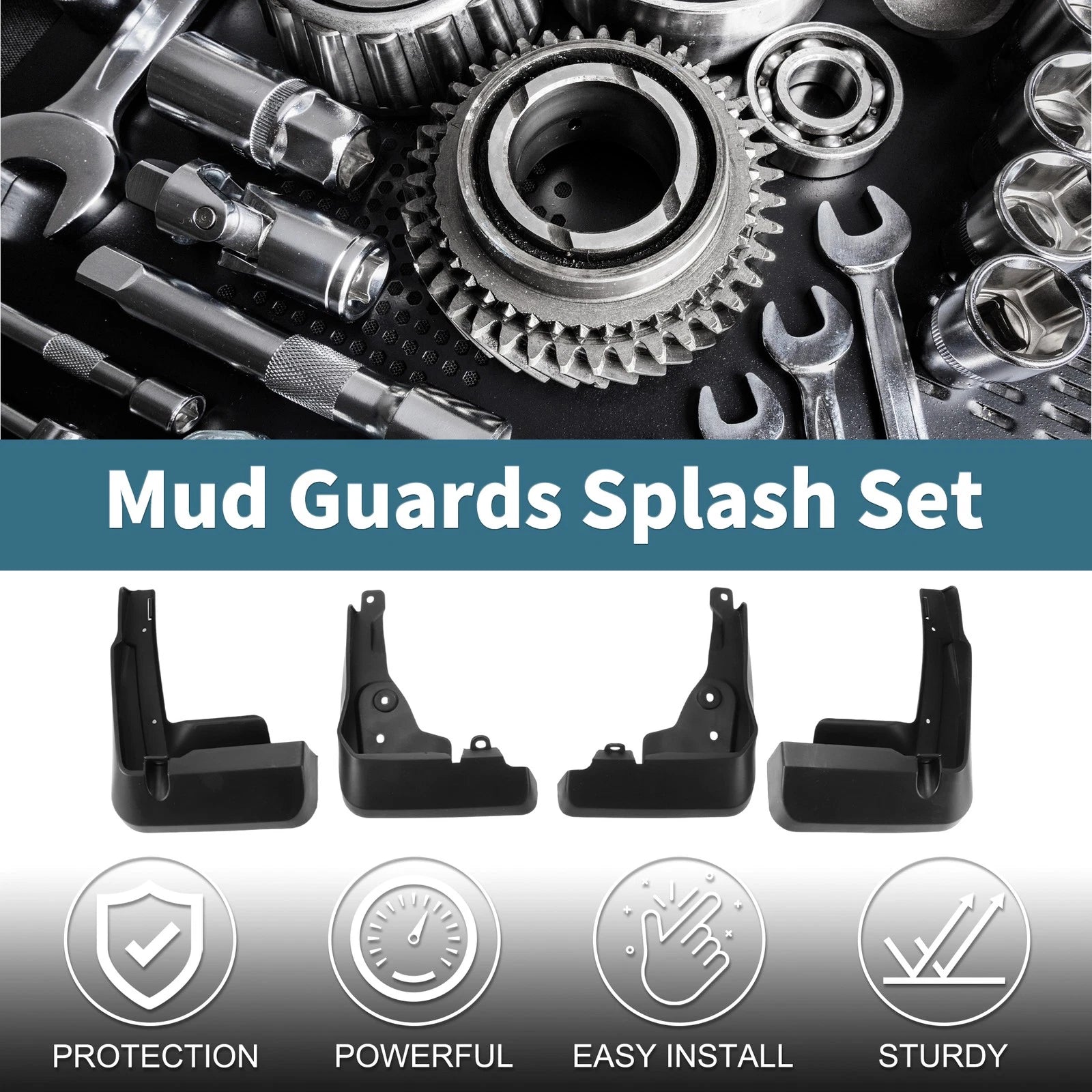 Set of 4 Mud Flaps Splash Guards for Toyota Corolla (2019–2023)