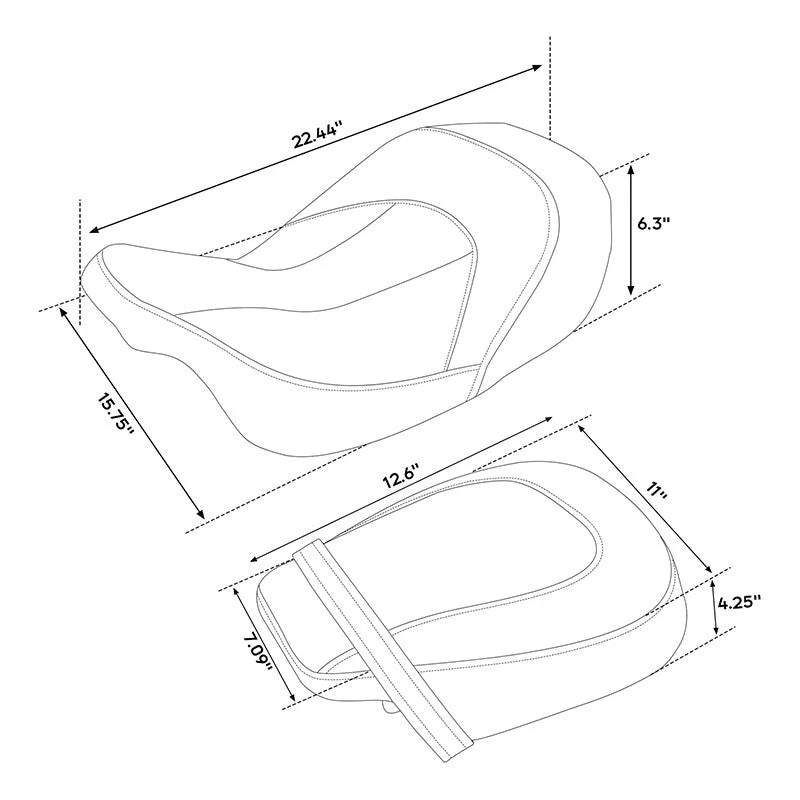 Gel Seat for Harley Electra Street Road Glide (2009–2023)